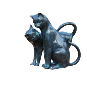 Sculpture Chats câlins H 30 cm, bronze