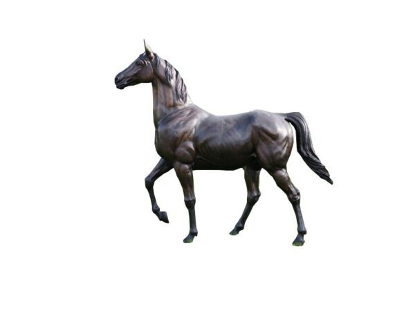 Sculpture Cheval curieux H 210 cm, Bronze