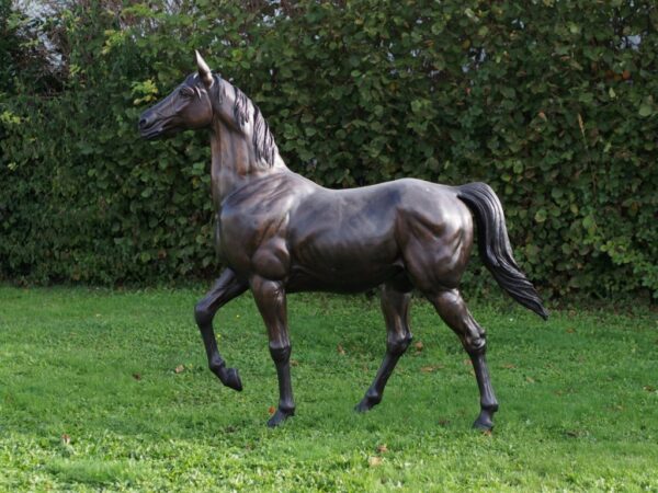 Sculpture Cheval fier, bronze