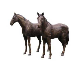 Sculpture Couple chevaux 1.28m