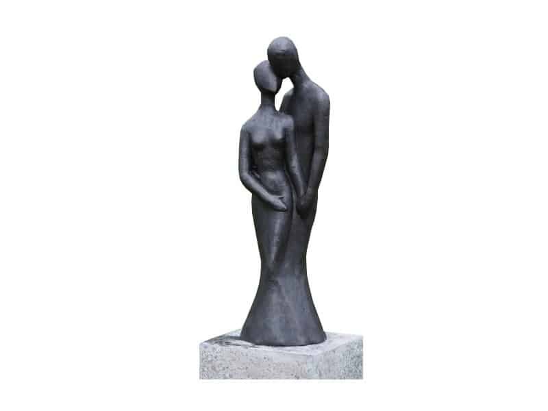 Bronze Couple of Love Sculpture Couple sculpture bronze - Statue Homme amoureux et sa femme - Objet décoratif amour - Décoration love d'intérieur ou extérieur - Œuvre d'art en bronze - Sculpture ornement jardin - Déco Métal - Déco Amour - Maison et jardin feng shui - Cadeau déco art - Cadeau St Valentin