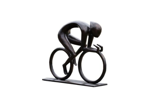 Sculpture Cycliste course Fietser Groot, bronze