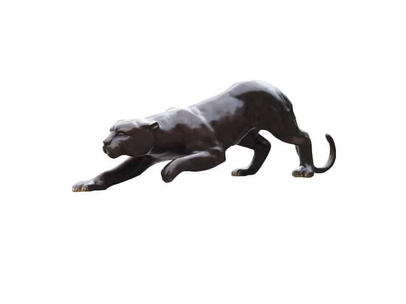 Cheetah sculpture 92 cm in bronze Guépard sculpture bronze - Félin décoratif - Objet décoratif chat sauvage - Décoration d'intérieur féline - Oeuvre d'art en bronze - Sculpture ornement jardin - Déco Métal - Déco animale - Maison feng shui - Cadeau déco art