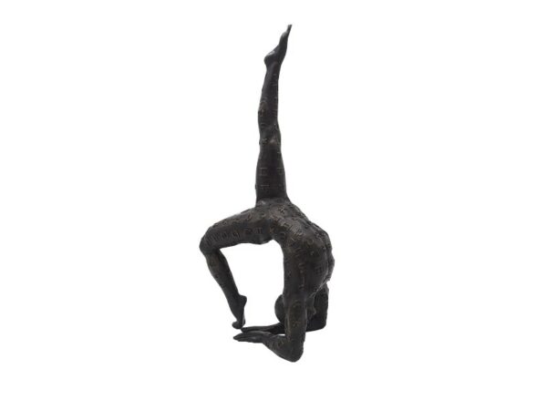Sculpture Gymnaste Tatou zodiaque, bronze