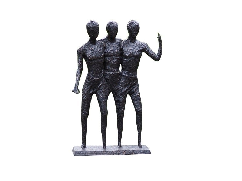Sculpture Hommes unis corps et âme, bronze Hommes symbiose statue - Hommes nu sculpture décorative - Objet décoratif bronze - Objet d'art en bronze bleuté - Sculpture ornement - Déco Artiste - Maison feng shui - Cadeau déco