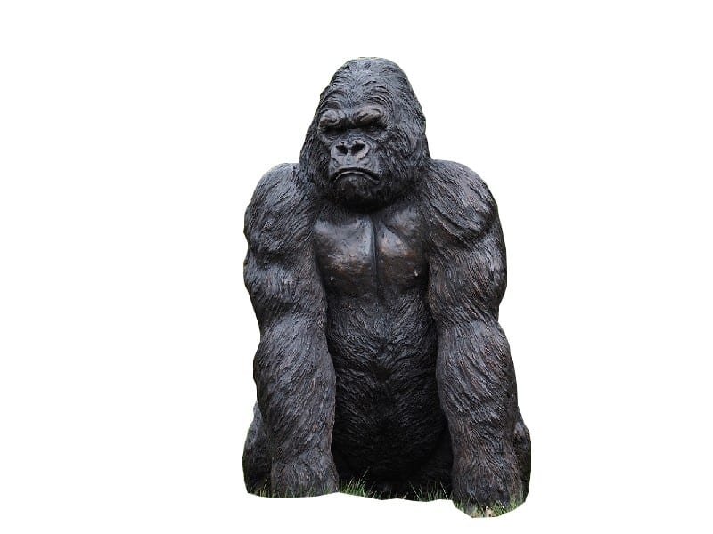 King Kong Bronze Gorilla Sculpture Grand King Kong sculpture bronze - King Kong décoratif - Objet décoratif Savane - Décoration d'intérieur et extérieur Sauvage - Œuvre d'art Gorille en bronze - Sculpture ornement jardin protéger - Déco Métal - Déco animale - Jardin feng shui - Cadeau déco art