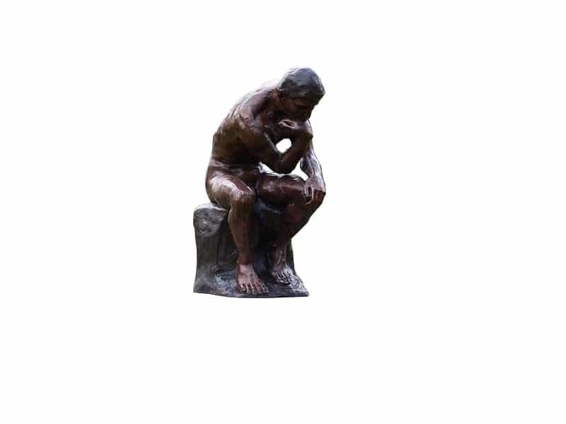 Sculpture The Thinker Rodin, Bronze Statue Penseur de Rodin- Sculpture Rodin - Objet décoratif penseur - Objet d'art en bronze - Sculpture ornement décoration d'extérieur - Déco méditation - Maison feng shui - Cadeau départ en retraite