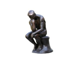 Sculpture Le Penseur de Rodin repro H 29 cm, Bronze