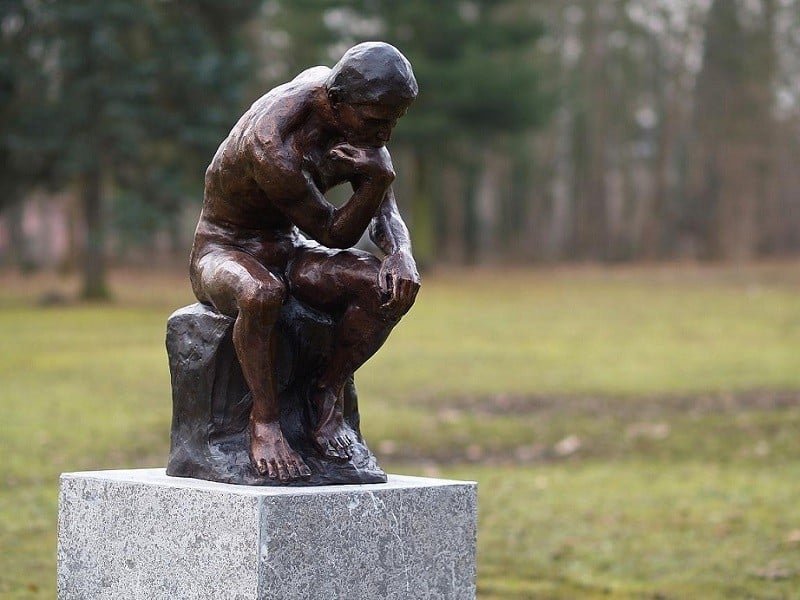 Sculpture The Thinker Rodin, Bronze Statue Penseur de Rodin- Sculpture Rodin - Objet décoratif penseur - Objet d'art en bronze - Sculpture ornement décoration d'extérieur - Déco méditation - Maison feng shui - Cadeau départ en retraite