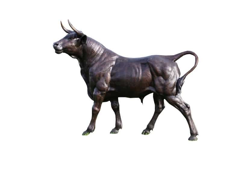 Bronze Bull Sculpture 160 cm Grand Taureau sculpture bronze - Taureau décoratif - Objet décoratif Bœuf - Décoration d'intérieur et extérieur Sauvage - Œuvre d'art Taureau en bronze - Sculpture ornement jardin protection - Déco Métal - Déco animale - Jardin feng shui - Cadeau déco art