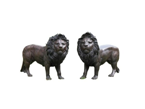 Sculpture couple Lions 1m, bronze