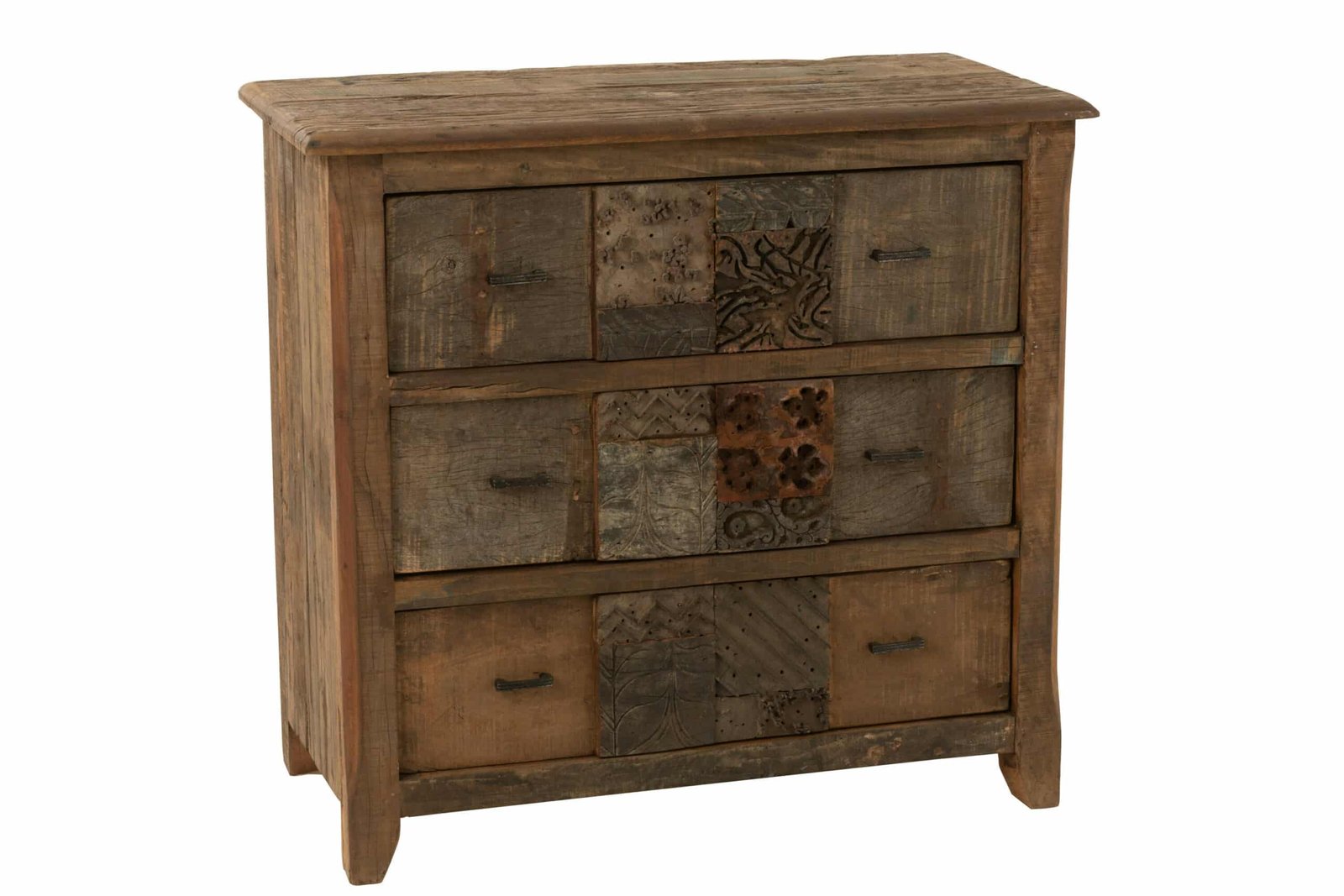 Antiqued wood chest of drawers pattern, Wood H 95 cm (1) Commode design bois vieilli - Mobilier déco chic et tendance - Mobilier de salon - Meuble d'intérieur assise classique- Décoration d'intérieur - Déco confort- Maison feng shui - Cadeau crémaillère