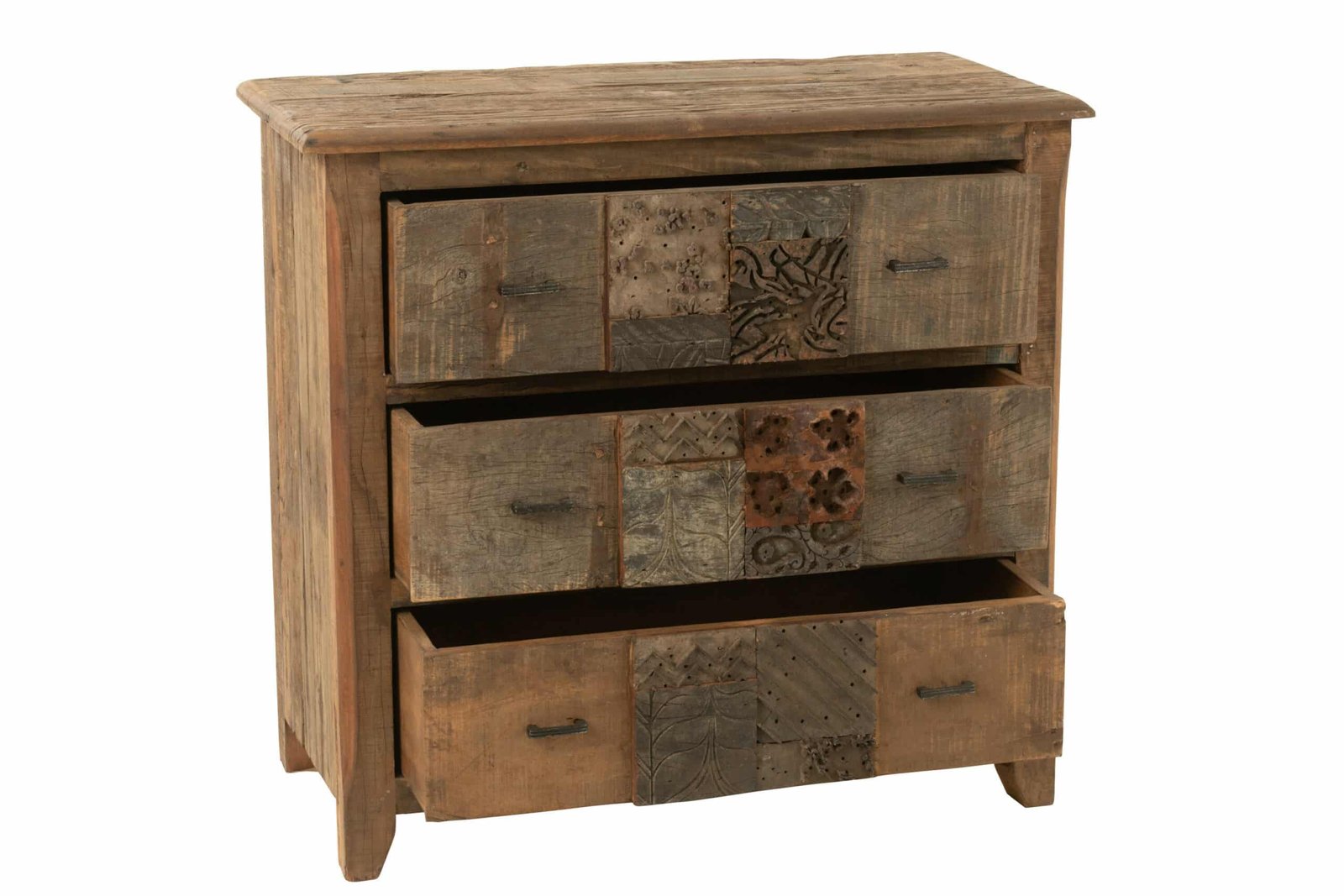 Antiqued wood chest of drawers pattern, Wood H 95 cm (6) Commode design bois vieilli - Mobilier déco chic et tendance - Mobilier de salon - Meuble d'intérieur assise classique- Décoration d'intérieur - Déco confort- Maison feng shui - Cadeau crémaillère