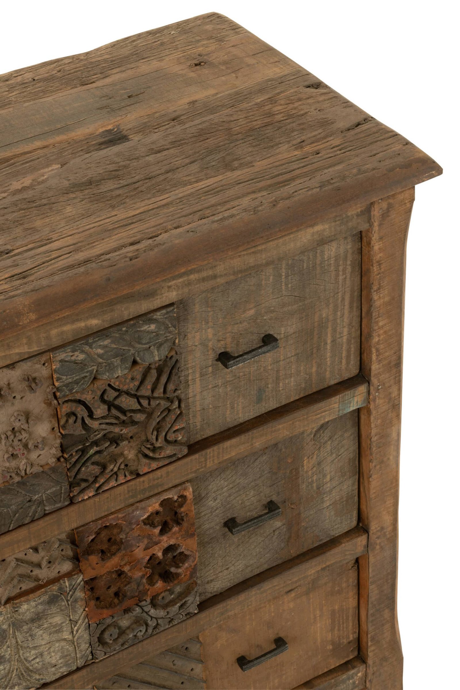Antiqued wood chest of drawers pattern, Wood H 95 cm (8) Commode design bois vieilli - Mobilier déco chic et tendance - Mobilier de salon - Meuble d'intérieur assise classique- Décoration d'intérieur - Déco confort- Maison feng shui - Cadeau crémaillère