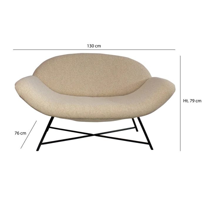 Vintage Duke armchair sofa in sandy terrycloth L 130 cm (6) Meuble canapé Vintage bouclette - Fauteuil bouclette sable - Mobilier décoratif confort - Mobilier objet d'art - Décoration d'intérieur - Déco détente - Maison feng shui - Cadeau crémaillère ou mariage