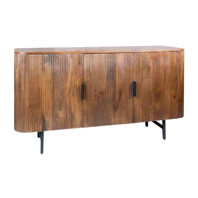 Meuble bahut iquitos 3 portes bois manguier L 140 cm Meuble bahut iquitos 3 portes bois manguier L 140 cm