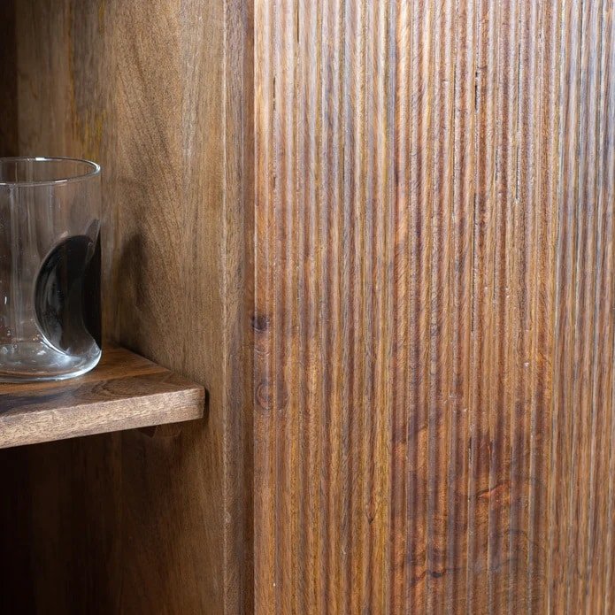 Meuble bahut iquitos 3 portes bois manguier L 140 cm (4)