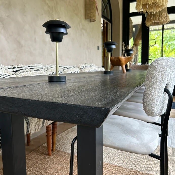 Tenere table in burnt acacia wood 300 cm (4)