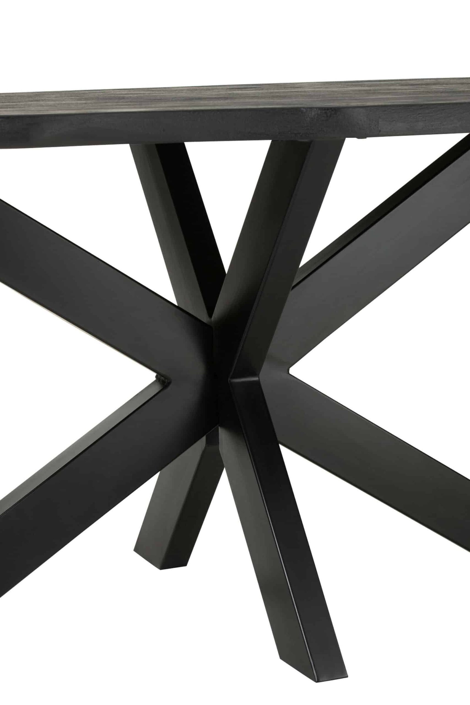 Table rectangle design bois noir - Mobilier déco chic et tendance - Meuble d'intérieur salle à manger - Décoration d'intérieur bois acacia - Déco confort - Maison feng shui - Cadeau crémaillère