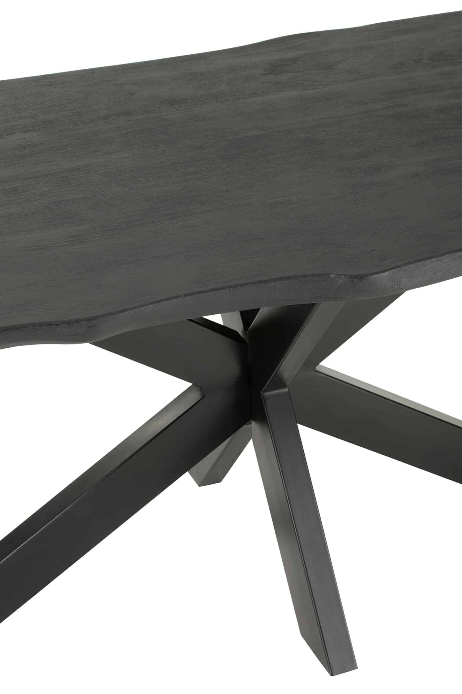 Table rectangle design bois noir - Mobilier déco chic et tendance - Meuble d'intérieur salle à manger - Décoration d'intérieur bois acacia - Déco confort - Maison feng shui - Cadeau crémaillère