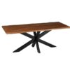 Table à manger design plateau bois acacia
