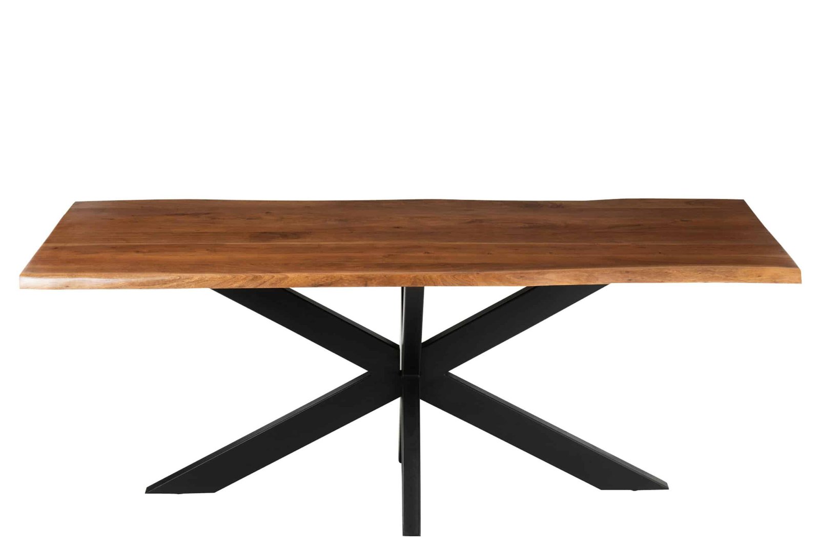 Designer dining table with acacia wood top (2) Table rectangle design bois nature - Mobilier déco chic et tendance - Meuble d'intérieur salle à manger - Décoration d'intérieur bois acacia - Déco confort - Maison feng shui - Cadeau crémaillère