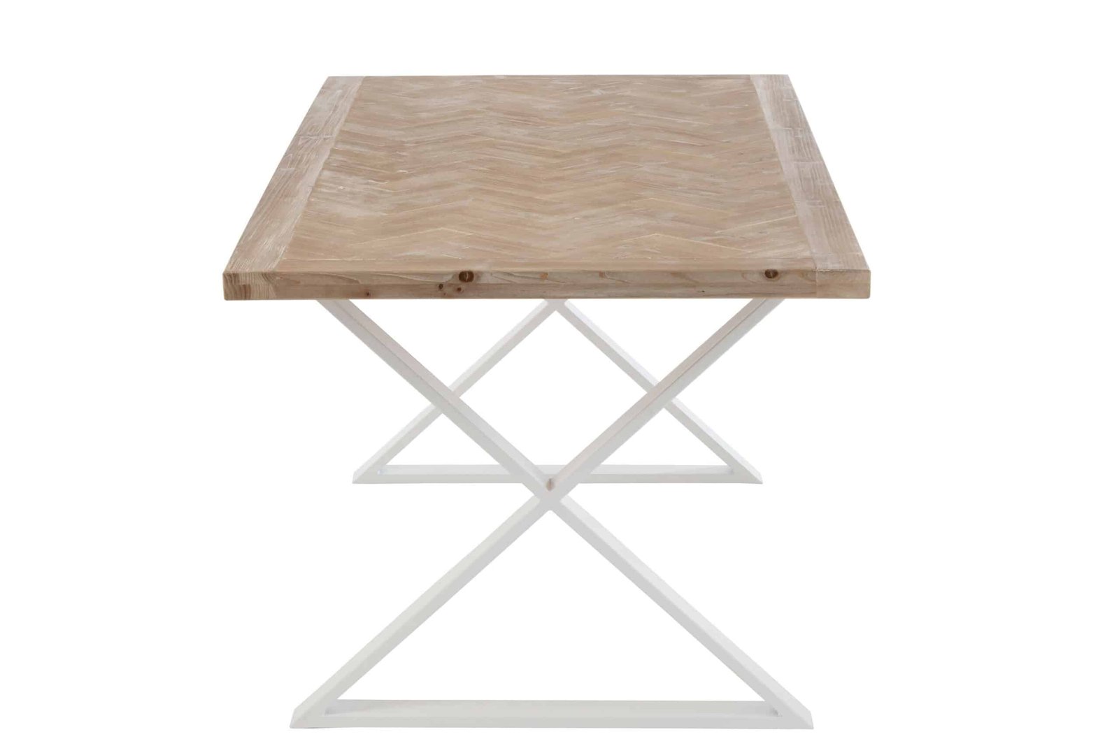 Dining table wood top white steel base Zig Zag 200 cm (11) Table rectangle design zig zag - Mobilier déco chic et tendance - Mobilier de salon - Meuble d'intérieur salle à manger - Décoration d'intérieur bois - Déco confort- Maison feng shui - Cadeau crémaillère
