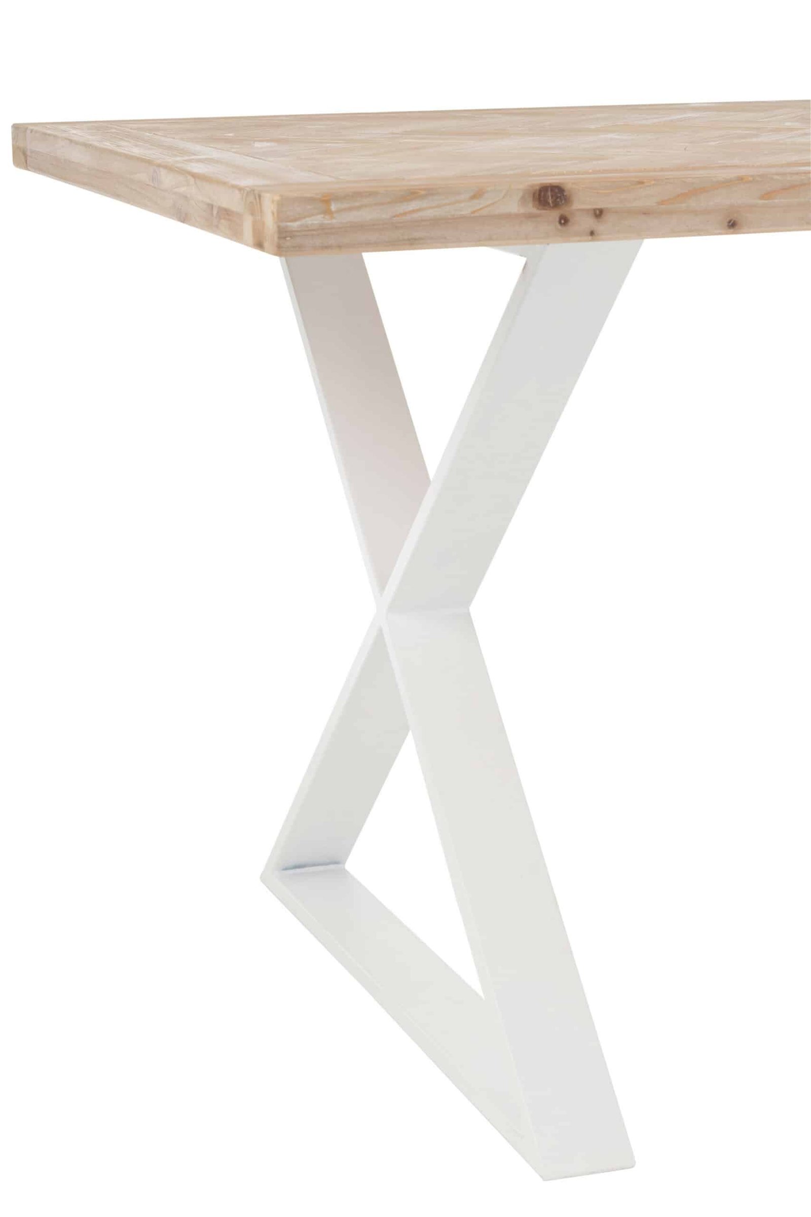 Dining table wood top white steel base Zig Zag 200 cm (12) Table rectangle design zig zag - Mobilier déco chic et tendance - Mobilier de salon - Meuble d'intérieur salle à manger - Décoration d'intérieur bois - Déco confort- Maison feng shui - Cadeau crémaillère