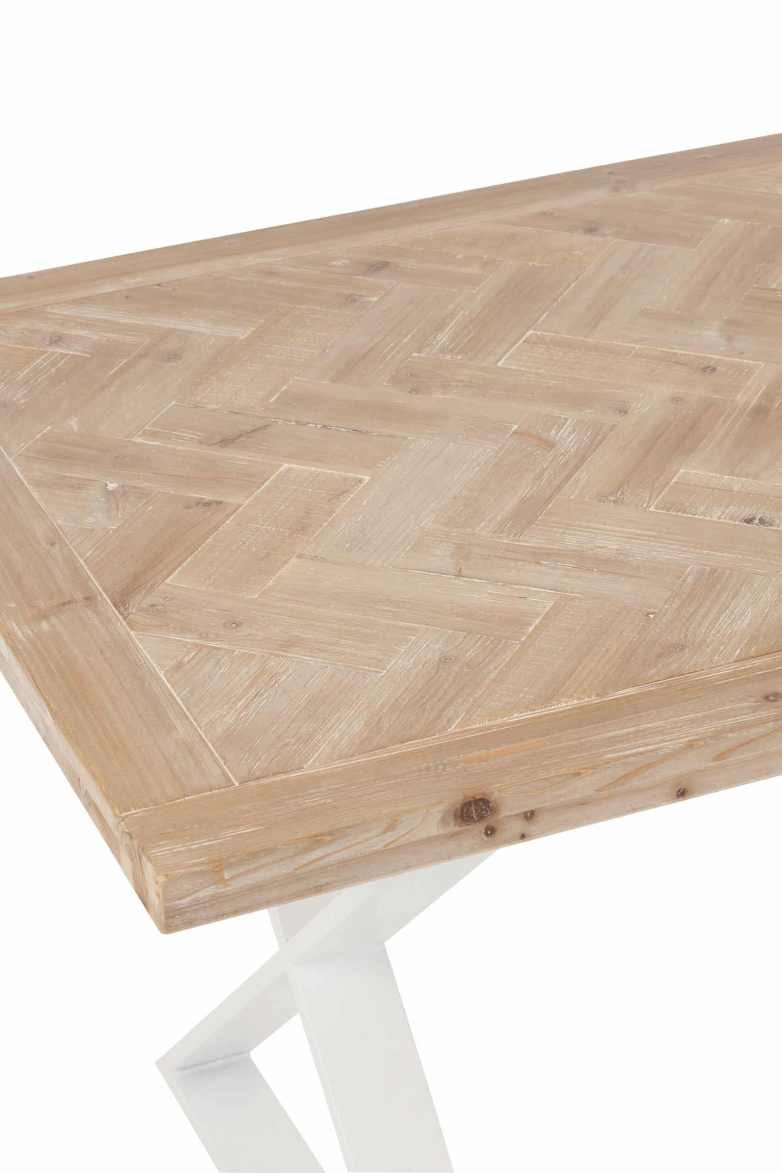 Dining table wood top white steel base Zig Zag 200 cm (13) Table rectangle design zig zag - Mobilier déco chic et tendance - Mobilier de salon - Meuble d'intérieur salle à manger - Décoration d'intérieur bois - Déco confort- Maison feng shui - Cadeau crémaillère