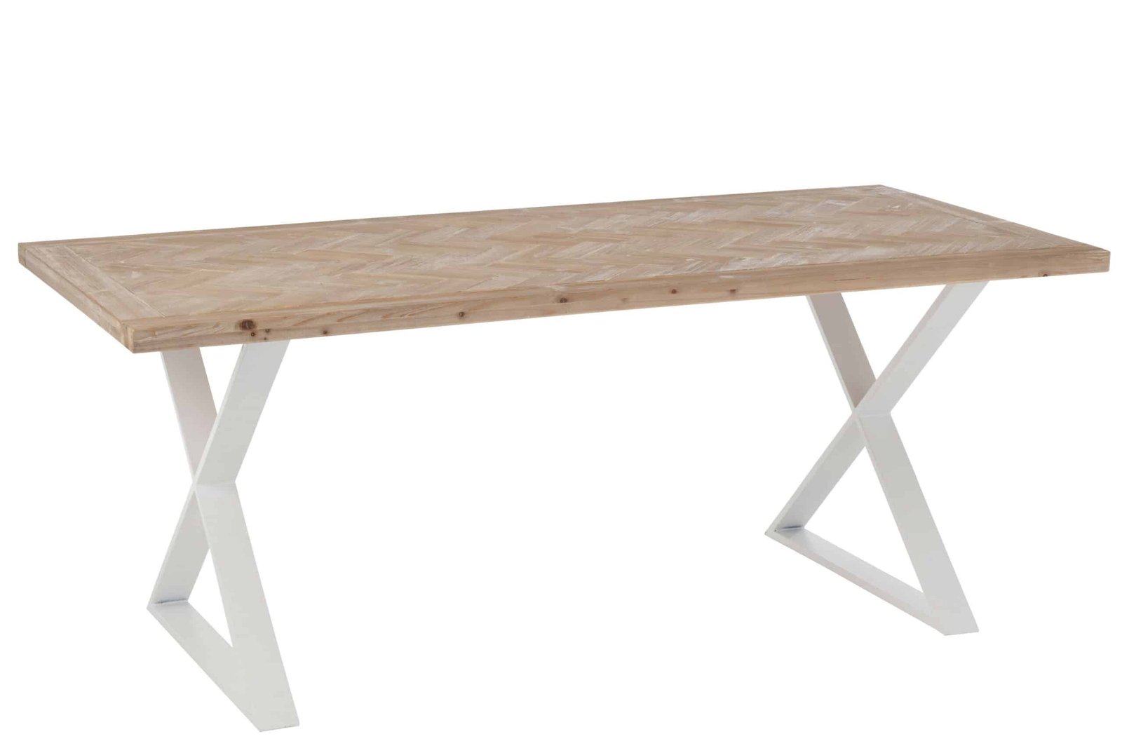 Dining table wood top white steel base Zig Zag 200 cm (9) Table rectangle design zig zag - Mobilier déco chic et tendance - Mobilier de salon - Meuble d'intérieur salle à manger - Décoration d'intérieur bois - Déco confort- Maison feng shui - Cadeau crémaillère