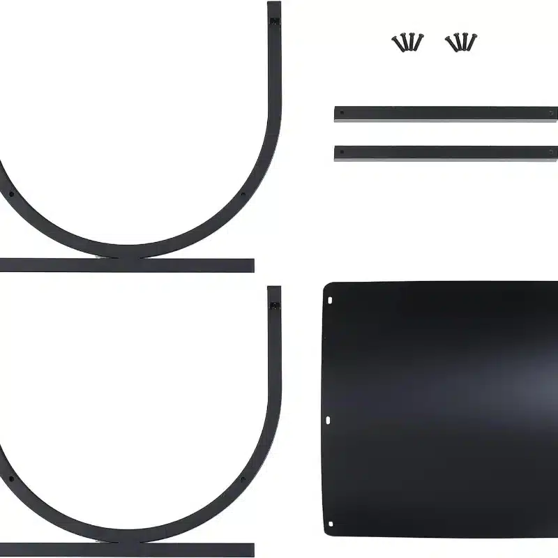 Support de bûches pour cheminée ou poêle en U, design métal noir Support bûches en U sculpture design - Porte bûches de chauffage décoratif - Objet décoratif bûches bois - Décoration d'intérieur - Oeuvre d'art en acier - Sculpture ornement - Déco Métal - Maison feng shui - Cadeau déco