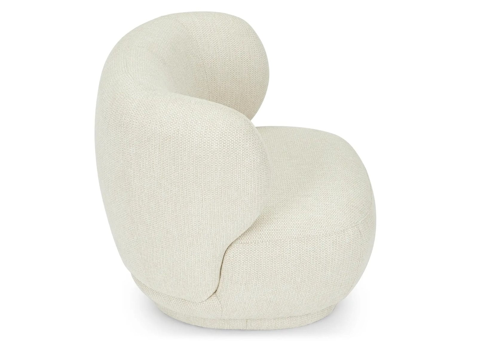 Fauteuil beige mini cocon enfants, côté Fauteuil enfant mini kids - Mobilier de salon - Meuble Vintage - Assise tissu design beige - Mobilier décoratif confort - Décoration d'intérieur - Déco détente - Cadeau enfant