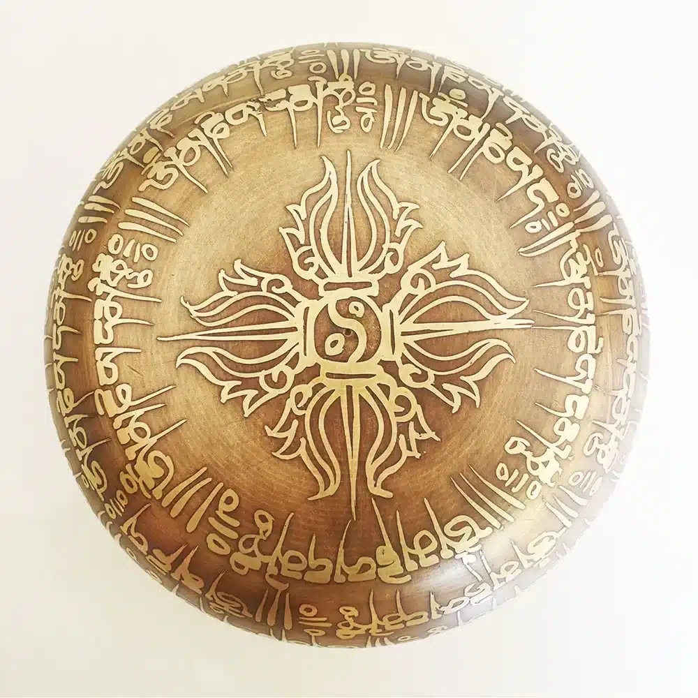Jeu de bols chantants fait la main du Népal Bol chantant tibétains - Bol de méditation - Objet sonore en cuivre - Décoration d'intérieur zen - Oeuvre d'art en cuivre - Sculpture ornement - Déco Métal - Maison feng shui - Cadeau zen