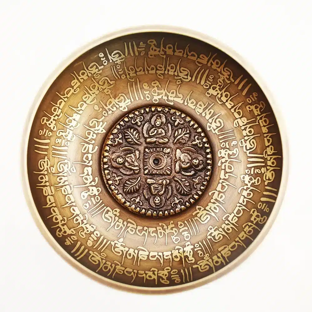 Jeu de bols chantants fait la main du Népal Bol chantant tibétains - Bol de méditation - Objet sonore en cuivre - Décoration d'intérieur zen - Oeuvre d'art en cuivre - Sculpture ornement - Déco Métal - Maison feng shui - Cadeau zen