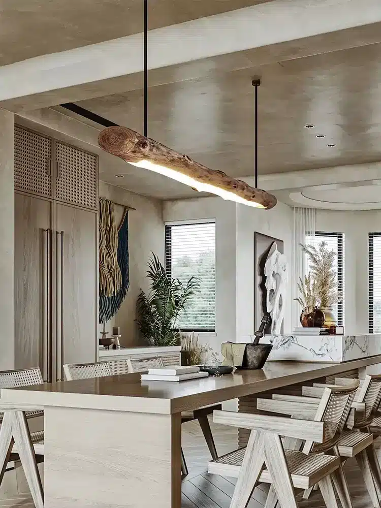 Lampes-suspendues-en-bois-bande-simple-luminaire-de-cuisine-lustre-de-table-manger-clairage-int-rieur-4 Lampe suspendue branche tronc - Luminaire bois flotté - Lumière zen - Décoration intérieure éclairage - Objet décoratif luminaire - Lampe bois flotté décorative - Eclairage ornement intérieur - Déco Feu