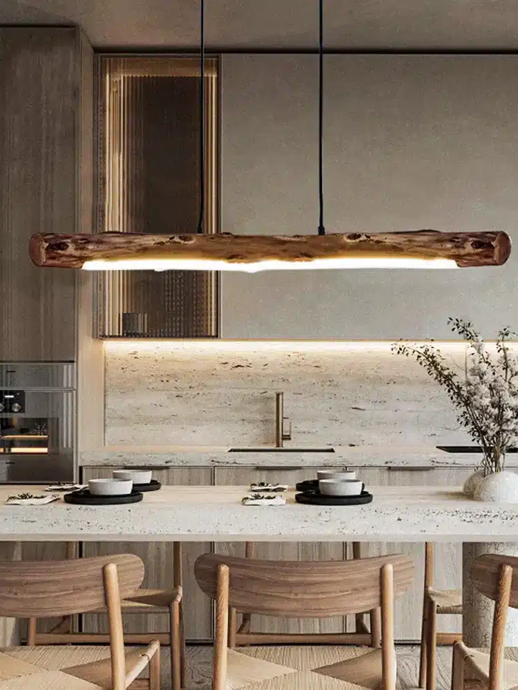 Lampes-suspendues-en-bois-bande-simple-luminaire-de-cuisine-lustre-de-table-manger-clairage-int-rieur Lampe suspendue branche tronc - Luminaire bois flotté - Lumière zen - Décoration intérieure éclairage - Objet décoratif luminaire - Lampe bois flotté décorative - Eclairage ornement intérieur - Déco Feu