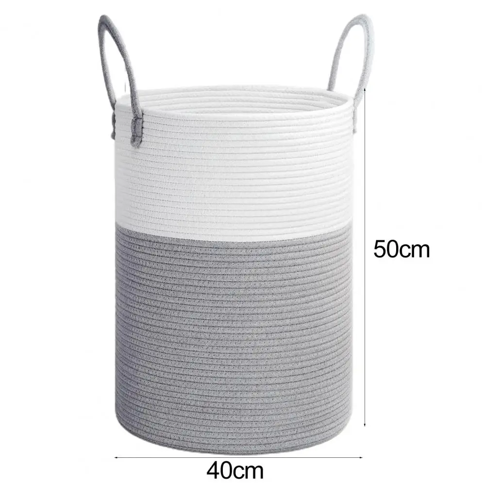Grande Mir de rangement ronde grise et blanche