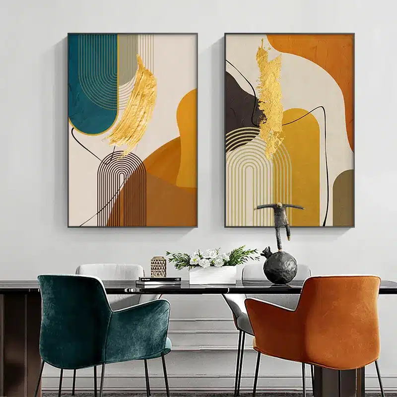 Peinture sur toile Abstraite, déco murale Tableau abstrait - Affiche couleurs lumineuses - Déco murale - Déco d'intérieur feng shui