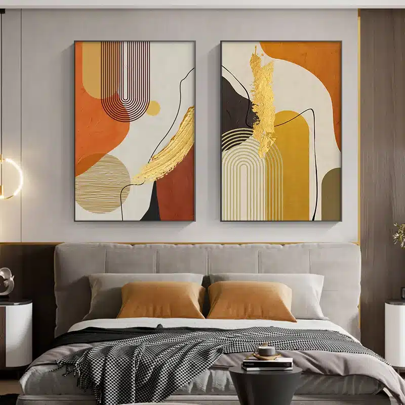 Peinture sur toile Abstraite, déco murale Tableau abstrait - Affiche couleurs lumineuses - Déco murale - Déco d'intérieur feng shui