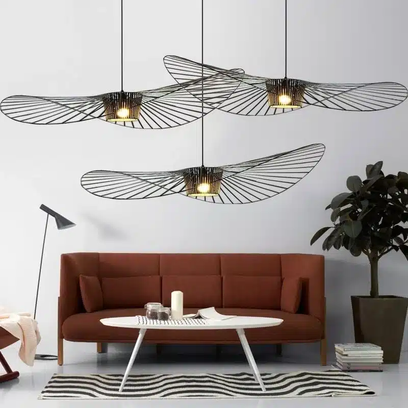 Plafonnier-LED-suspendu-au-design-nordique-moderne-suspension-luminaire-d-coratif-d-int-rieur-id-al-4 Lampe plafonnier design nordique - Suspension lumineuse déco fils noirs - Objet décoratif luminaire - Lampe décorative - Eclairage ornement intérieur - Déco Feu