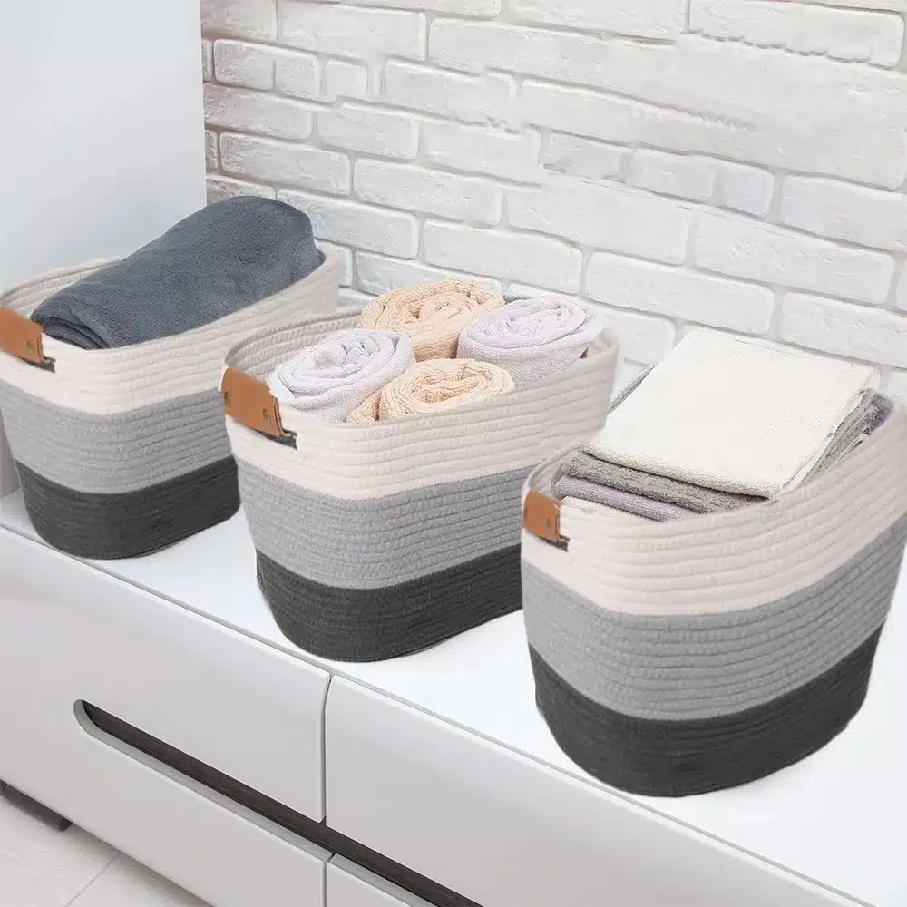 Panier de rangement ovale et pliable