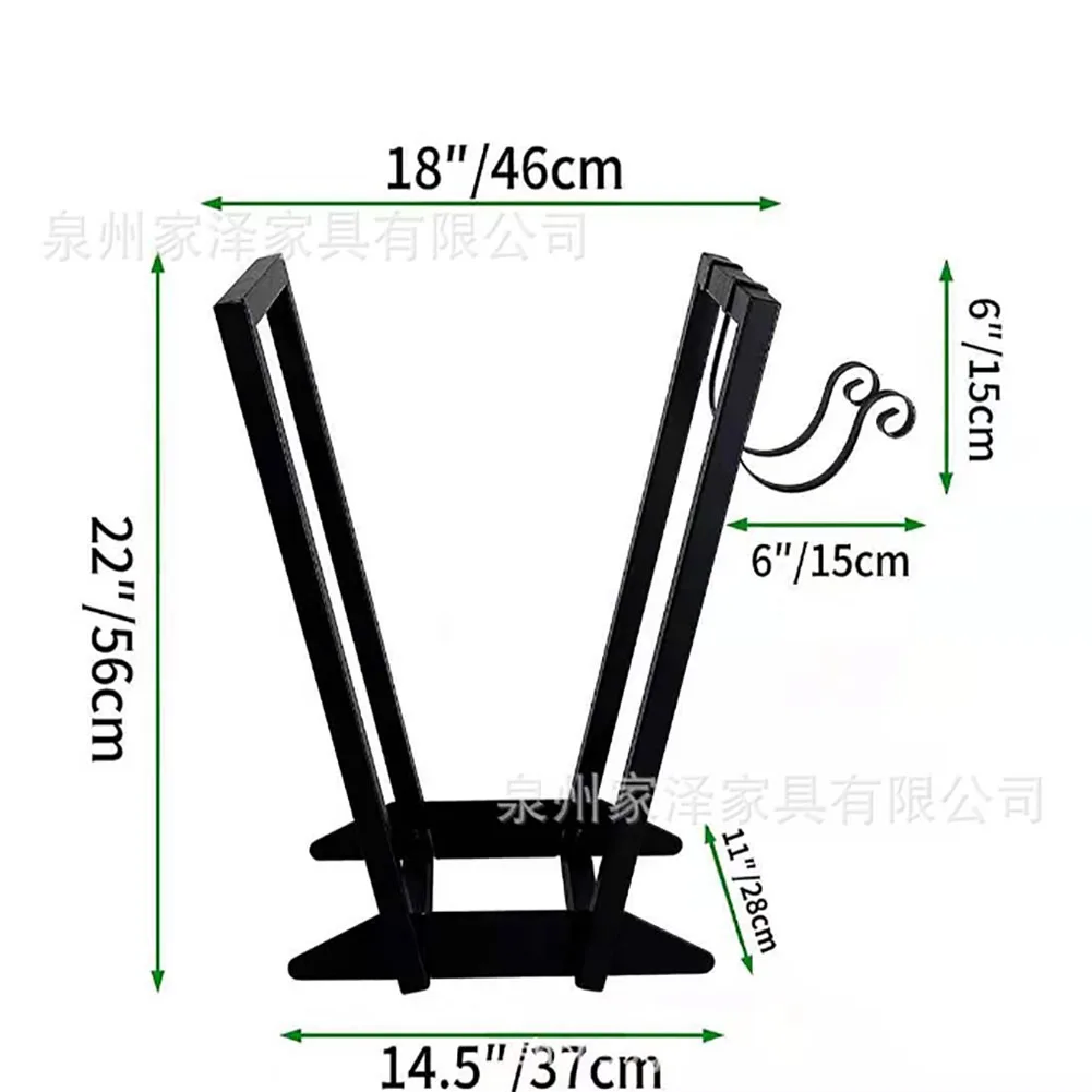 Support de bûches pour cheminée et poêle en V et crochets, Design métal Support bûches en V sculpture design - Porte bûches de chauffage décoratif - Objet décoratif bûches bois - Décoration d'intérieur - Oeuvre d'art en acier - Sculpture ornement - Déco Métal - Maison feng shui - Cadeau déco