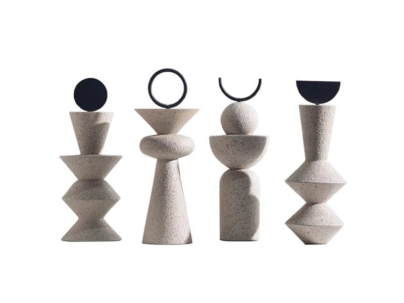 Sculpture Géométrie abstraite créative, Résine déco grès