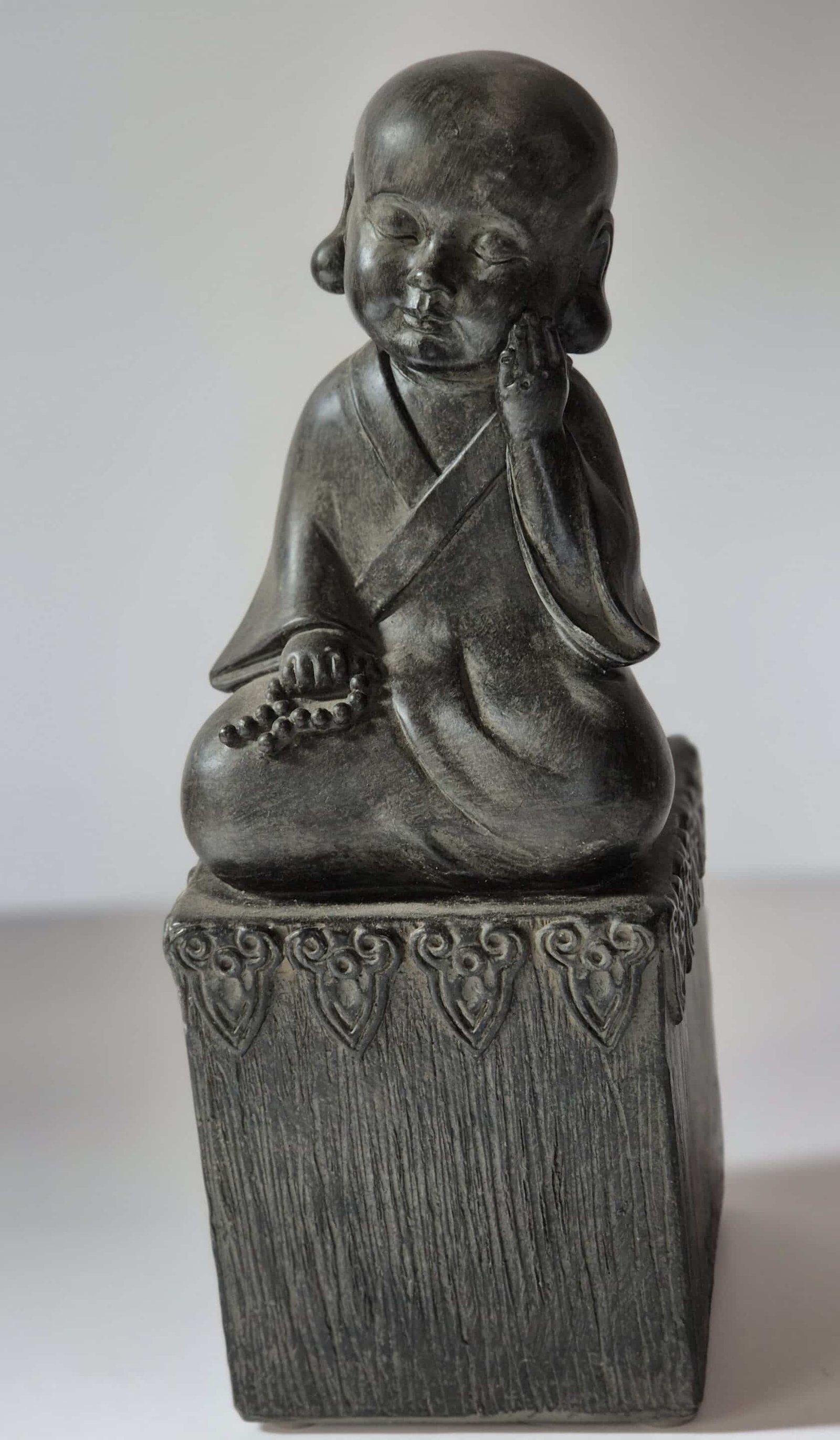 Statue serre livres Bouddha, déco noir Statuette Bouddha - Objet décoratif - Décoration d'intérieur - Déco de table