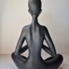 Zena sculpture déco noire bien être méditation femme nue statue Yoga (4)