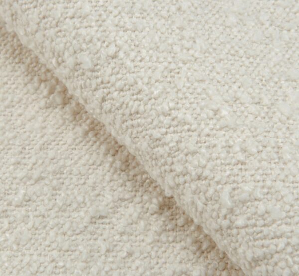 Zoom tissu blanc bouclette mouton
