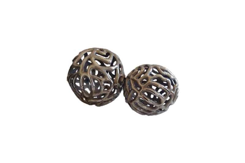 Boule aluminium racines Boule aluminium Design - Objet décoratif sphérique - Décoration d'intérieur - Cadeau déco - - Sculpture ornement salon - Aménagement intérieur métal - Décoration d'intérieur métallique