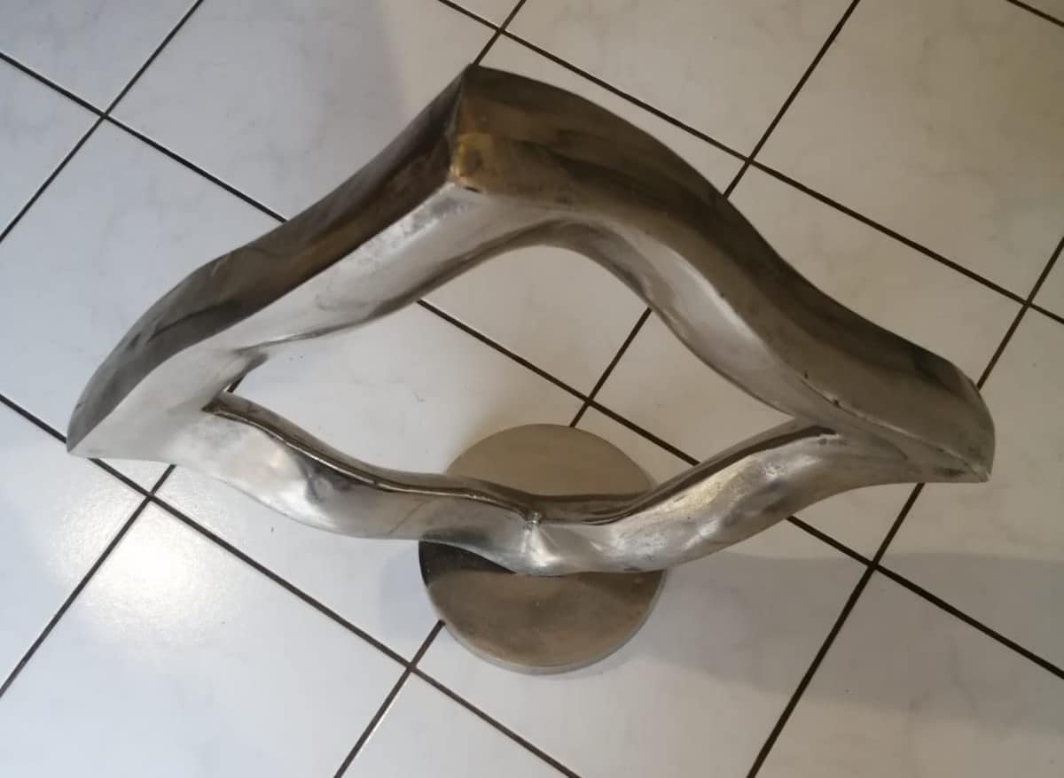 Grand carré sculpture déco, Design métal Sculpture Grand carré design - Sculpture Métal déco - objet décoration intérieure argenté - Aménagement déco sculpture - Ornement intérieur luxe - Cadeau déco