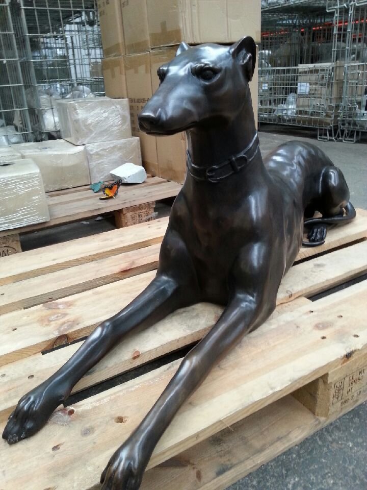 Chiens sculpture bronze jardin gardien (3) Chiens sculpture bronze - Chiens décoratifs - Objet décoratif chiens de garde - Décoration d'extérieur bronze - Oeuvre d'art en bronze - Sculpture ornement protection jardin - Déco Métal - Déco animale - Jardin feng shui - Cadeau déco art