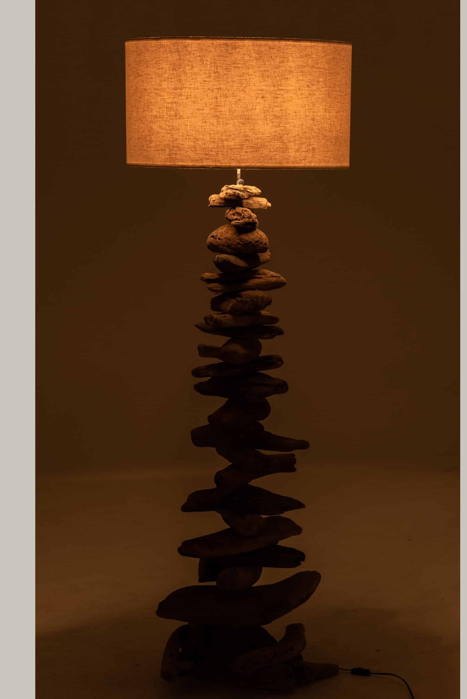 Lampe de pied bois flotté sculpture naturel et abat-jour (3) Lampe de pied et abat-jour - Luminaire bois flotté - Lumière zen - Décoration intérieure éclairage - Objet décoratif luminaire - Lampe bois flotté décorative - Eclairage ornement intérieur - Déco Feu